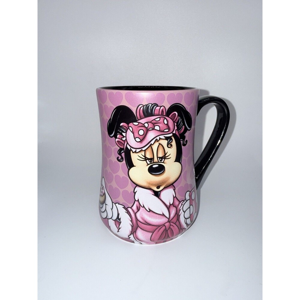 Minnie Mouse Mornings Aren't Pretty Pink Ceramic Coffee Mug Cup Disney 5" READ